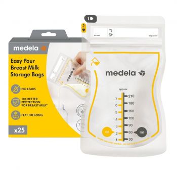 Túi trữ sữa | Medela Easy Pour loại 210ml - Không rỏ rỉ - An toàn - Tiện lợi
